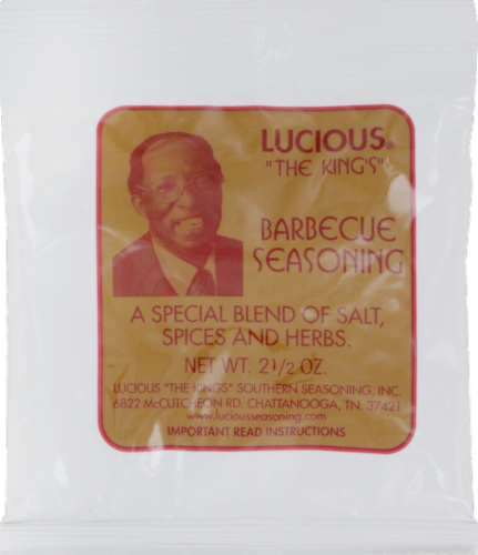 Lucious The King's Barbecue Seasoning Perspective: front