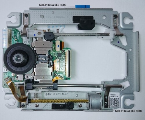 Original KEM-410CCA Replacement full Optical block for Sony Playstation 3 40GB 80GB Perspective: front