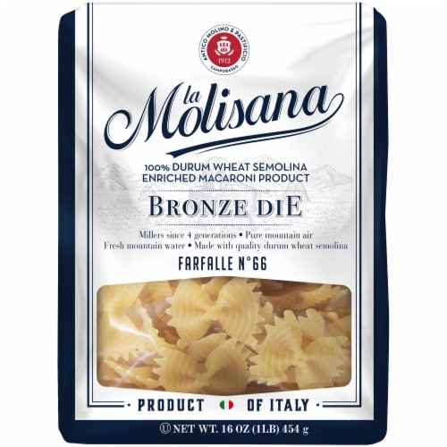 La Molisana Bronze Die Farfalle Pasta Perspective: front