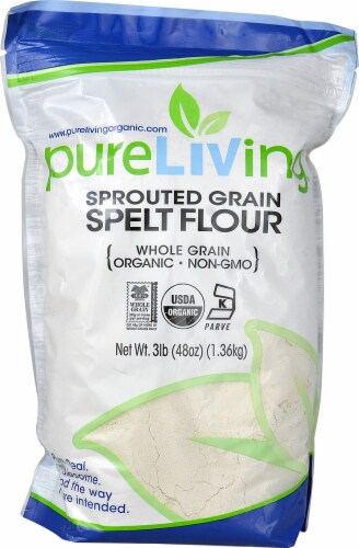 Private Living Organic Sprouted Spelt Flour Perspective: front