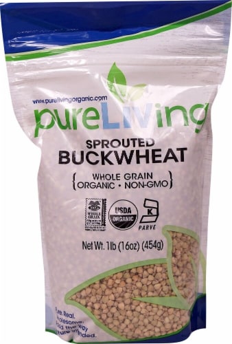 Pure Living Organic Sprouted Buckwheat Perspective: front