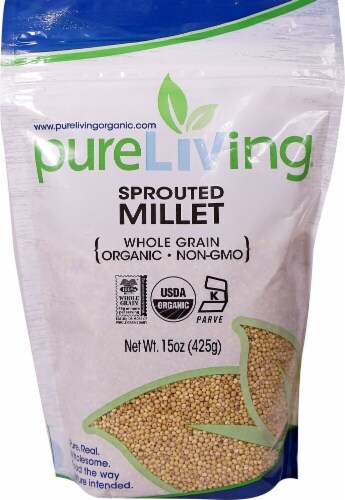 Pure Living Organic Sprouted Millet Perspective: front