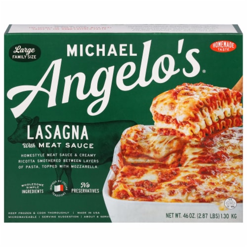 Michael Angelo's® Lasagna With Meat Sauce Family Size Frozen Meal Perspective: front