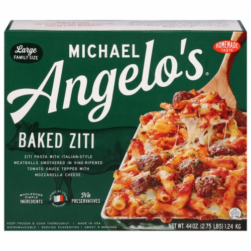 Michael Angelo's® Baked Ziti With Meatballs Family Size Frozen Meal Perspective: front