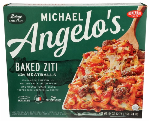 Michael Angelo's® Baked Ziti With Meatballs Family Size Frozen Meal Perspective: front