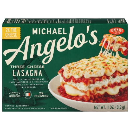 Michael Angelo's® Three Cheese Lasagna Frozen Meal Perspective: front