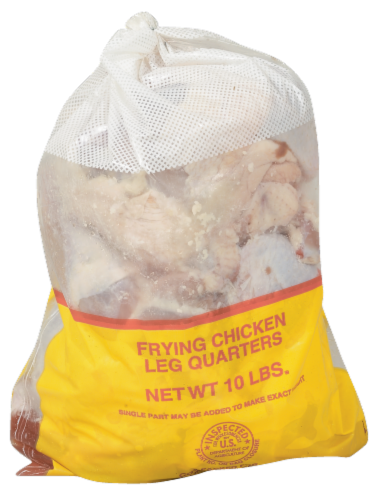 Tender Bird Frying Chicken Leg Quarters Perspective: front