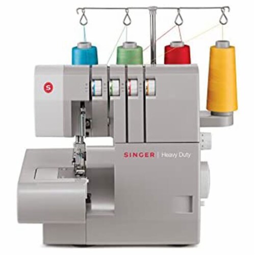 Singer 14HD854 120V Heavy Duty 2 to 4 Thread Stitch Serger Sewing Machine, Gray Perspective: front