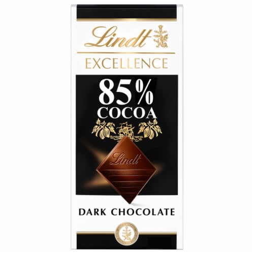 Lindt EXCELLENCE 85% Cocoa Dark Chocolate Candy Bar Perspective: front