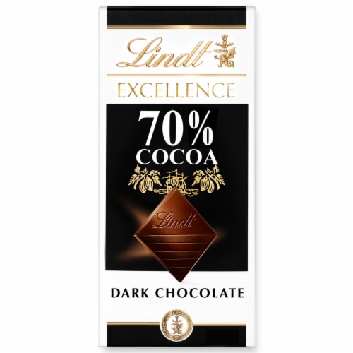 Lindt EXCELLENCE 70% Cocoa Dark Chocolate Candy Bar Perspective: front