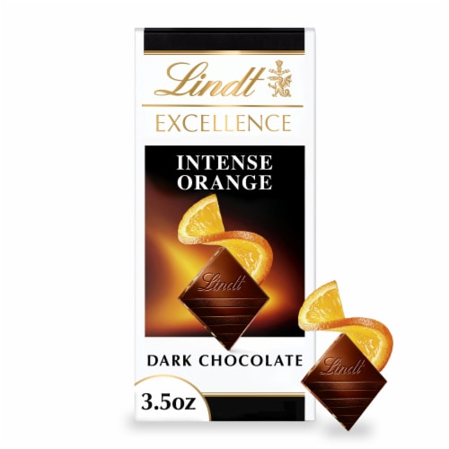 Lindt EXCELLENCE Intense Orange Dark Chocolate Candy Bar Perspective: front