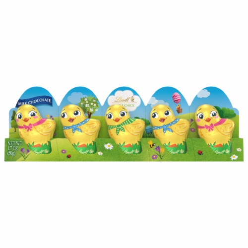 Lindt Mini Chicks Milk Chocolate Easter Candy Pack Perspective: front