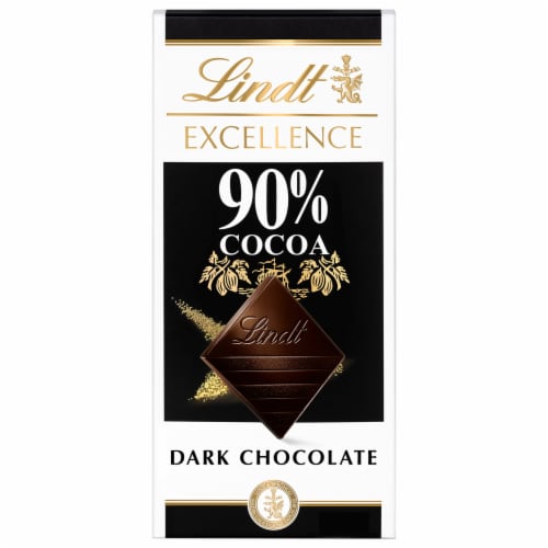 Lindt EXCELLENCE 90% Cocoa Dark Chocolate Candy Bar Perspective: front