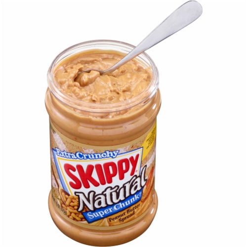 Skippy® Natural Super Chunk® Extra Crunchy Peanut Butter Spread Perspective: front