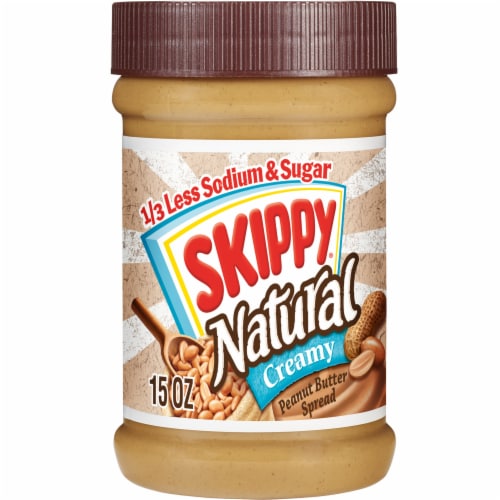 Skippy® Natural Creamy Peanut Butter Spread Perspective: front