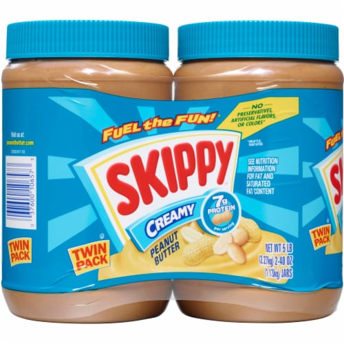 Skippy® Creamy Peanut Butter Spread Twin Pack Perspective: front