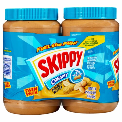 Skippy Creamy Peanut Butter Twin Pack Perspective: front