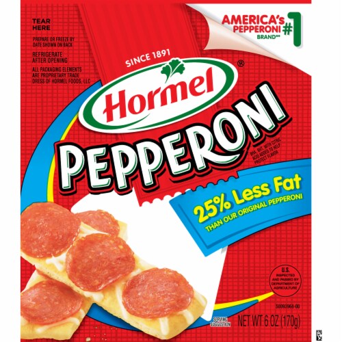 Hormel® 25% Less Fat Pepperoni Perspective: front