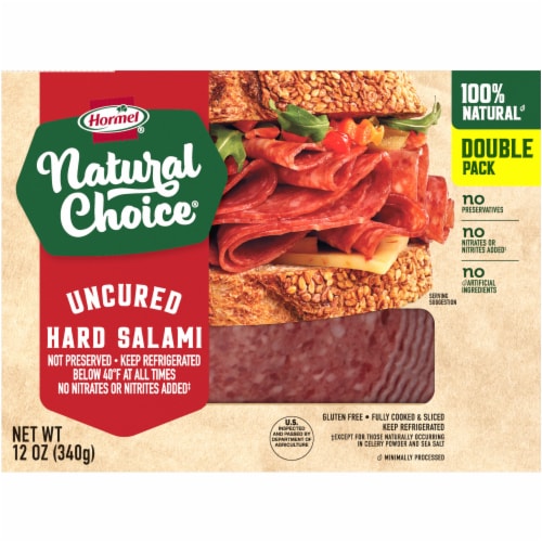 Hormel® Natural Choice Uncured Hard Salami Perspective: front