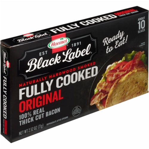 Hormel® Black Label® Thick Cut Fully Cooked Bacon Perspective: front