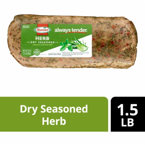 Hormel® Dry Seasoned Herb Pork Loin Filet Perspective: front