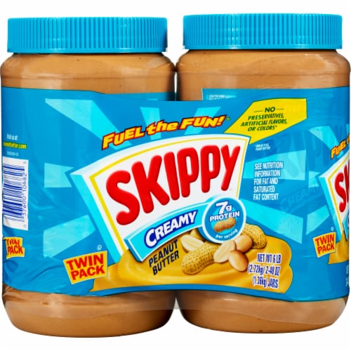 Skippy Creamy Peanut Butter Twin Pack Perspective: front