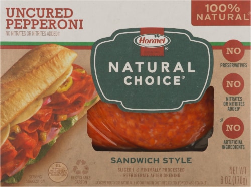 Hormel® Natural Choice® Uncured Pepperoni Slices Perspective: front