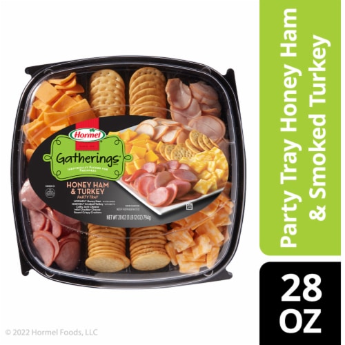 Hormel Gatherings® Honey Ham and Turkey with Cheese and Crackers Deli Party  Tray, 1.75 lb - Food 4 Less