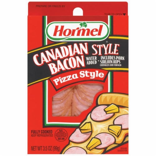 Hormel® Canadian Style Pizza Style Bacon Perspective: front
