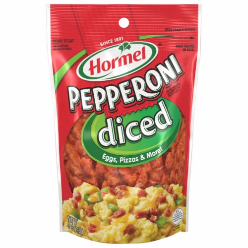 Hormel® Diced Pepperoni Pouch Perspective: front