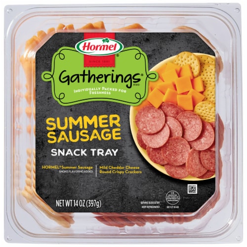 Hormel Summer Sausage and Cheese Snack Tray Perspective: front