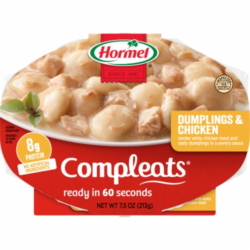 Hormel Compleats® Chicken & Dumpling Microwave Tray Perspective: front
