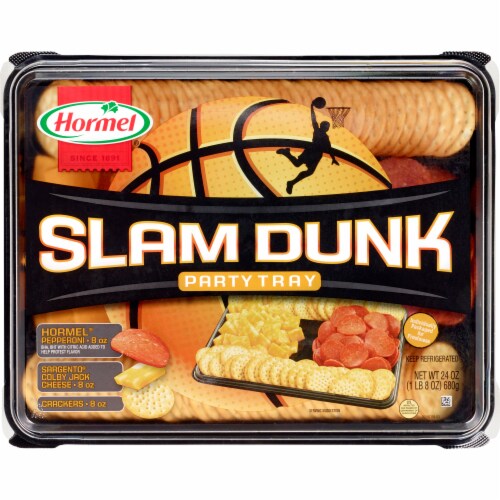 Hormel Slam Dunk Pepperoni Cheese & Crackers Tray Perspective: front