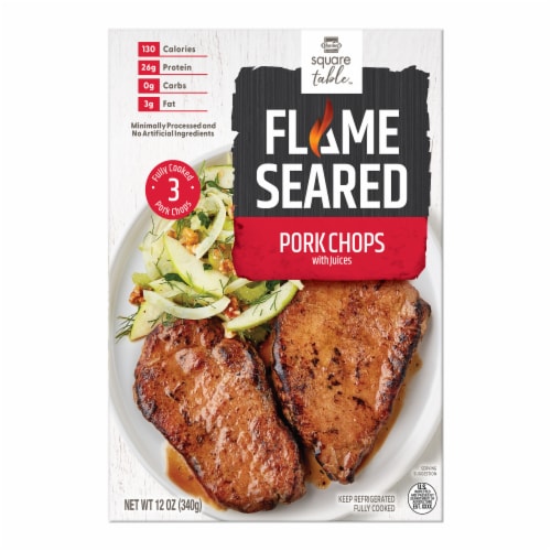 Hormel® Square Table™ Flame-Seared 100% Natural* Pork Chops Perspective: front