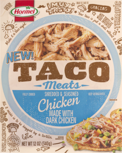 Hormel Taco Meat Shredded Chicken Perspective: front