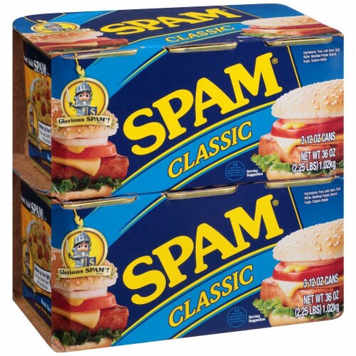 Spam Classic Luncheon Meat 6 Count Perspective: front