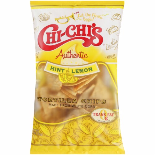 Chi-Chi's Authentic Hint of Lemon Tortilla Chips Perspective: front