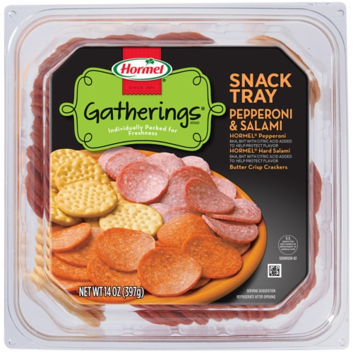 Hormel® Gatherings™ Pepperoni and Salami Snack Tray Perspective: front