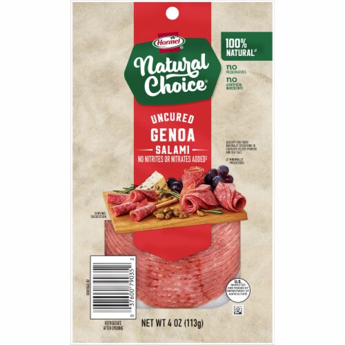 HORMEL NATURAL CHOICE Uncured Genoa Salami Perspective: front