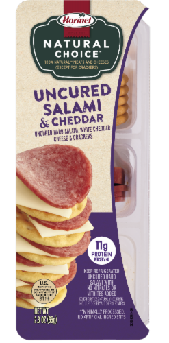 Hormel® Natural Choice™ Uncured Salami & Cheddar with Crackers Perspective: front