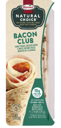 Hormel® Natural Choice™ Bacon Club Flatbread Wrap Perspective: front