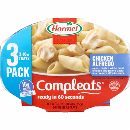 Hormel® Compleats® Chicken Alfredo Microwave Tray Perspective: front