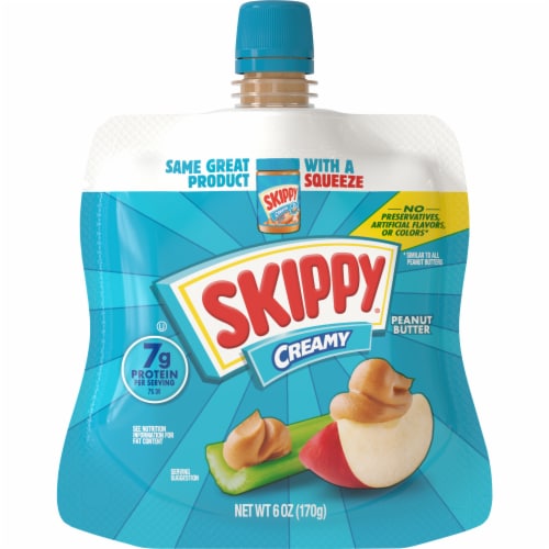 Skippy® Creamy Peanut Butter Squeeze Pack Perspective: front