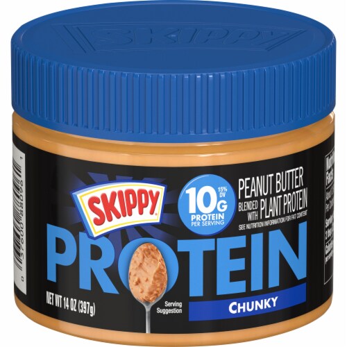 Skippy® Protein Chunky Peanut Butter Perspective: front