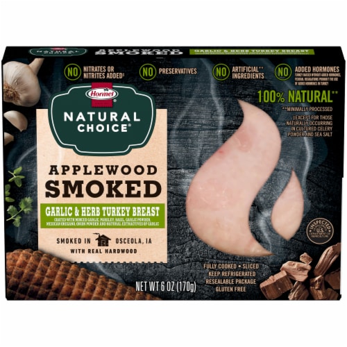 Hormel® Natural Choice® Sliced Hardwood Smoked Applewood Deli Turkey Breast Perspective: front