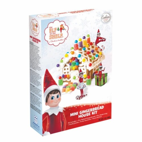 The Elf on the Shelf® Mini Gingerbread House Kit Perspective: front