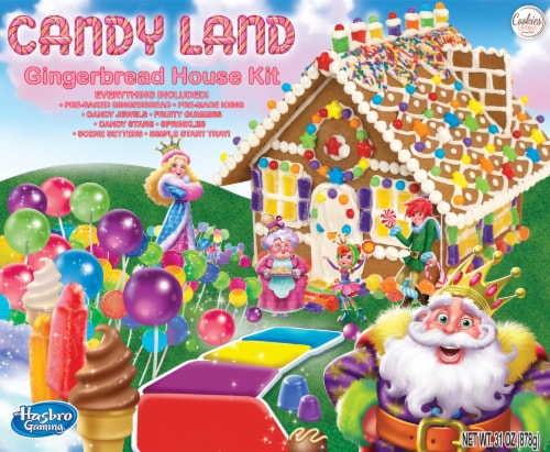 Hasbro Holiday Candy Land Gingerbread House Kit Perspective: front