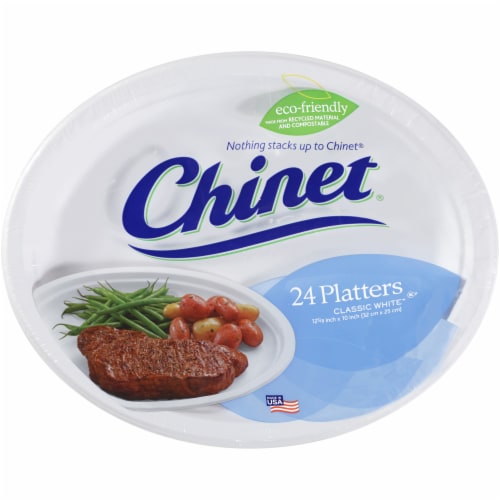 Chinet Classic White Platters, 24 ct - Ralphs