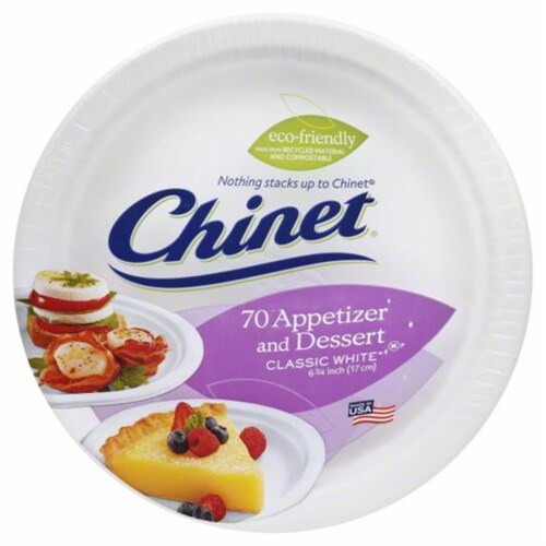 Chinet® Classic Dessert Paper Plates - White, 70 ct / 6.75 in - Fry's Food  Stores