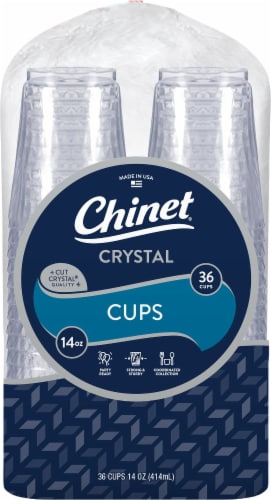 Chinet® Clear Crystal Plastic Cups Perspective: front
